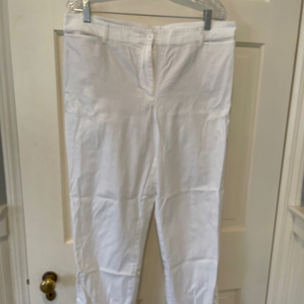Talbots White Perfect Crop Pants